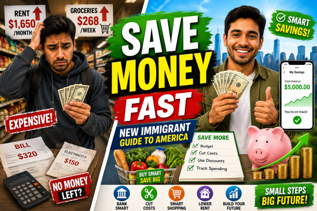 How to Save Money as a New Immigrant in America post pic